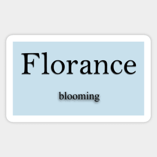 Florance Name meaning Sticker